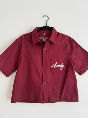 Howdy Short-Sleeve Shirt - Burgundy